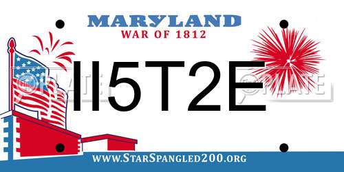 II5T2E Maryland License Plate