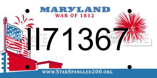 II71367 Maryland License Plate