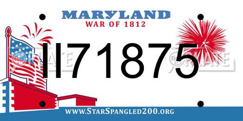 II71875 Maryland License Plate
