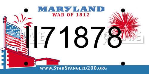 II71878 Maryland License Plate