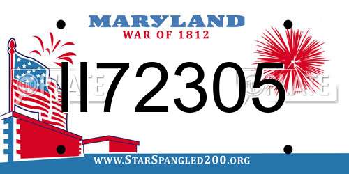 II72305 Maryland License Plate