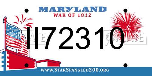 II72310 Maryland License Plate