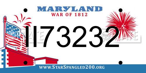 II73232 Maryland License Plate
