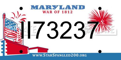 II73237 Maryland License Plate