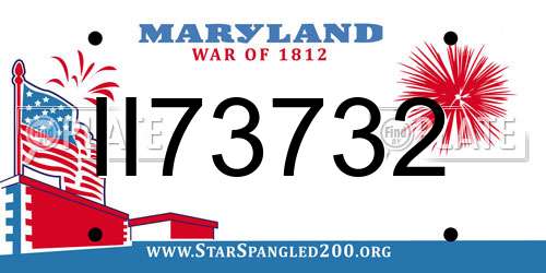 II73732 Maryland License Plate