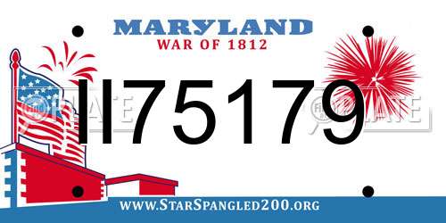 II75179 Maryland License Plate