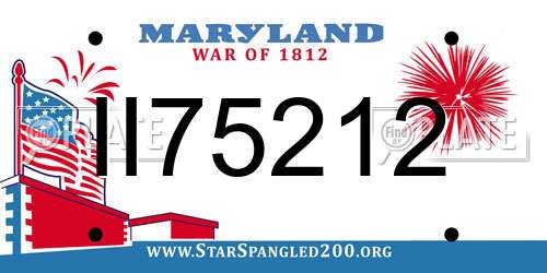 II75212 Maryland License Plate