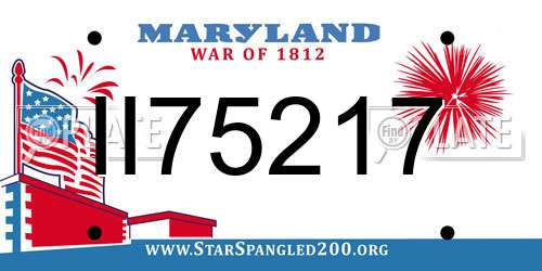 II75217 Maryland License Plate