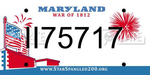 II75717 Maryland License Plate