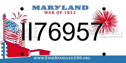 II76957 Maryland License Plate