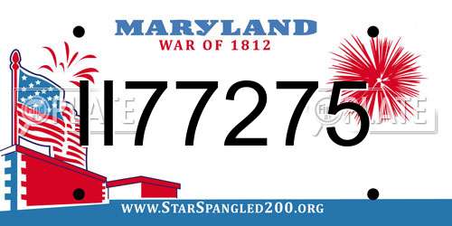 II77275 Maryland License Plate