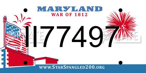 II77497 Maryland License Plate