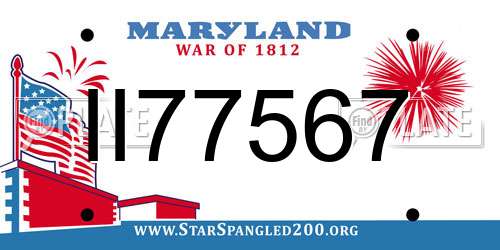 II77567 Maryland License Plate