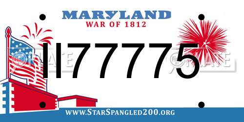 II77775 Maryland License Plate