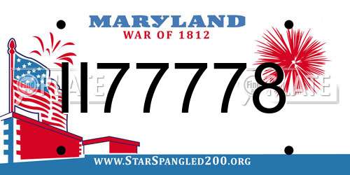II77778 Maryland License Plate
