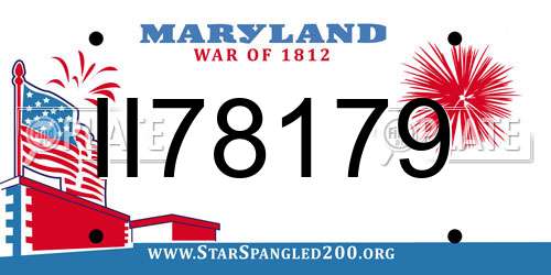 II78179 Maryland License Plate