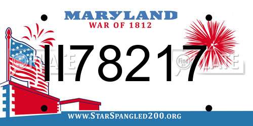 II78217 Maryland License Plate