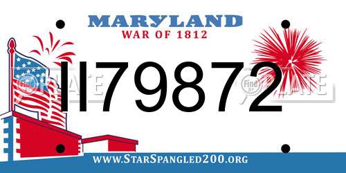 II79872 Maryland License Plate