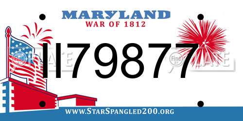 II79877 Maryland License Plate