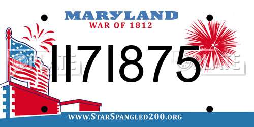 II7I875 Maryland License Plate