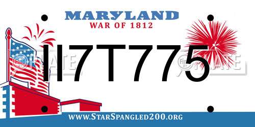 II7T775 Maryland License Plate