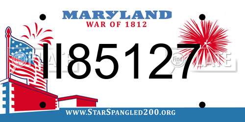 II85127 Maryland License Plate