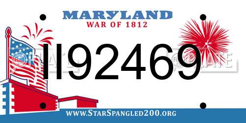 II92469 Maryland License Plate