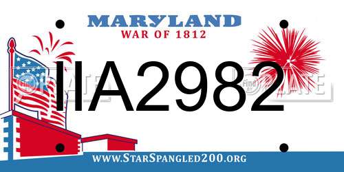 IIA2982 Maryland License Plate