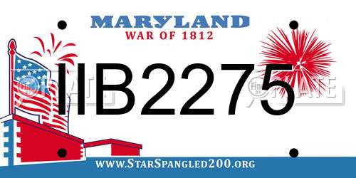IIB2275 Maryland License Plate