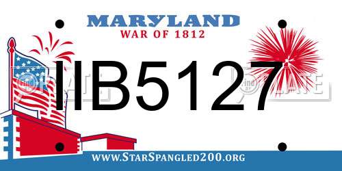 IIB5127 Maryland License Plate