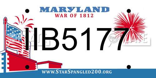 IIB5177 Maryland License Plate