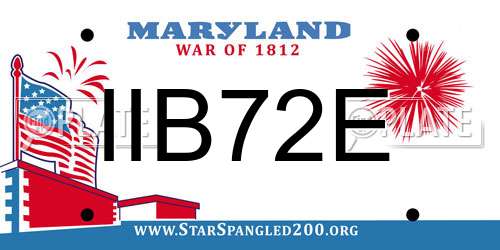 IIB72E Maryland License Plate