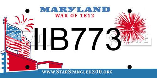 IIB773 Maryland License Plate