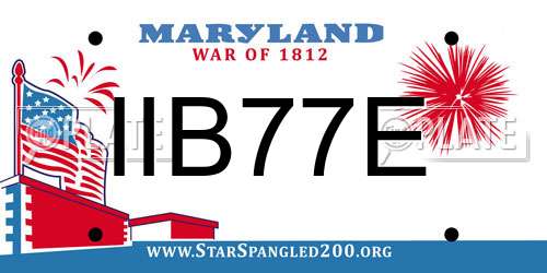 IIB77E Maryland License Plate