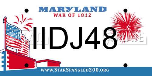 IIDJ48 Maryland License Plate