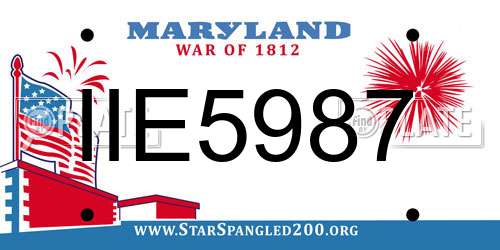 IIE5987 Maryland License Plate