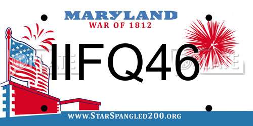 IIFQ46 Maryland License Plate