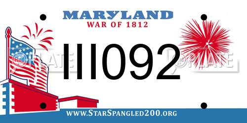 III092 Maryland License Plate