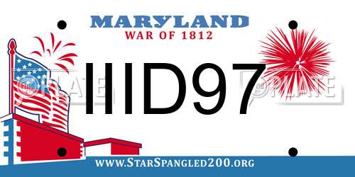 IIID97 Maryland License Plate