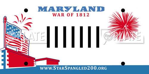 IIIIIII Maryland License Plate