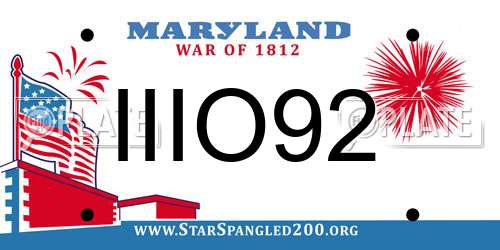 IIIO92 Maryland License Plate