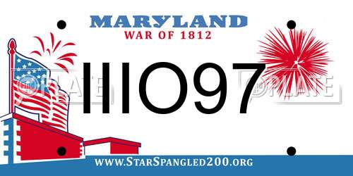 IIIO97 Maryland License Plate
