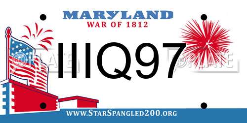 IIIQ97 Maryland License Plate