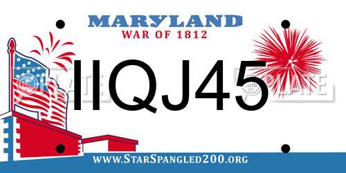 IIQJ45 Maryland License Plate