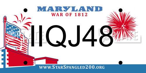 IIQJ48 Maryland License Plate