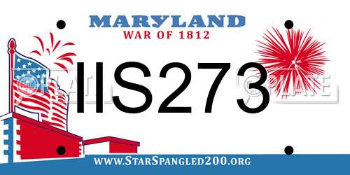 IIS273 Maryland License Plate
