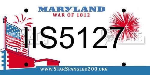IIS5127 Maryland License Plate