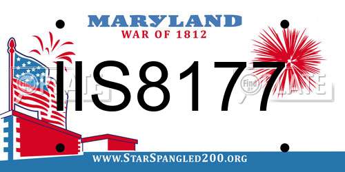 IIS8177 Maryland License Plate
