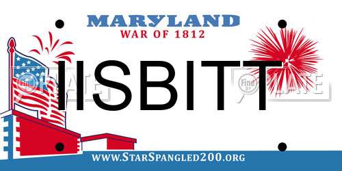 IISBITT Maryland License Plate