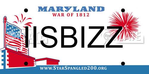 IISBIZZ Maryland License Plate